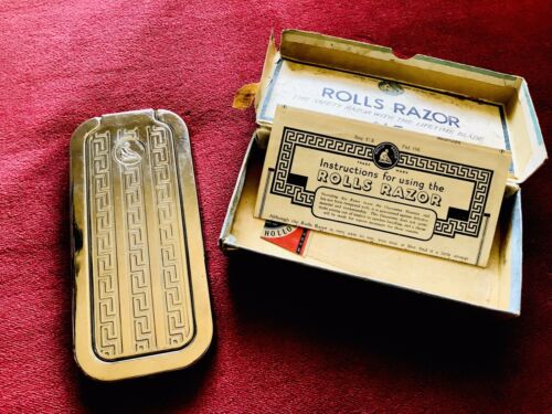 Vintage Authentic Rolls Razor Nickel Plated Made In England Original Packaging