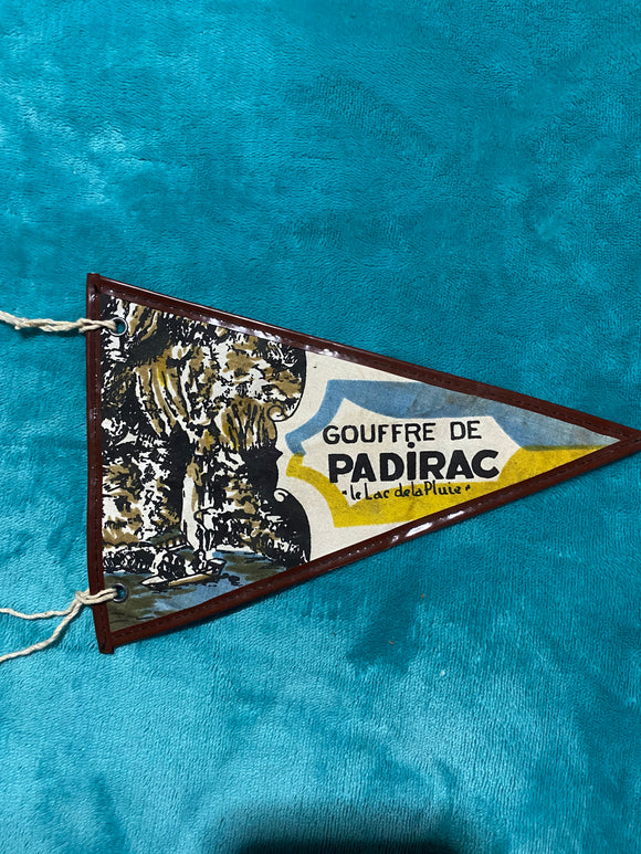 Vintage Gouffre de Padirac Collectible Pennant Flag