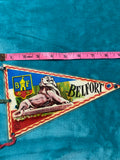 Vintage Belfort la Pucelle Collectible Pennant Flag