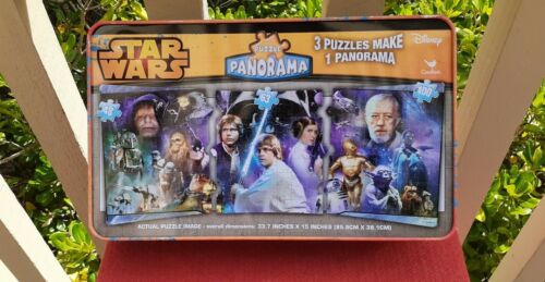 Star Wars Puzzle Collector Tin 3 in 1 Panoramic Puzzles Disney No Missing Pieces