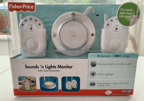 Fisher Price Sounds 'n Lights Monitor w/ Dual Receivers Energy Saving Cord