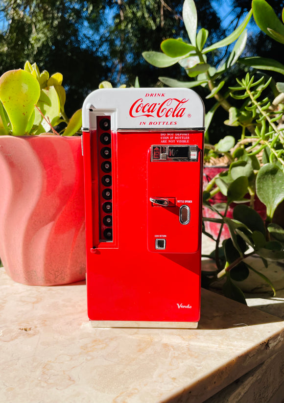 Vintage 1994 Coca-Cola Coke Red & White Mini Vending Machine Model by Vendo