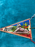 Vintage Belfort la Pucelle Collectible Pennant Flag