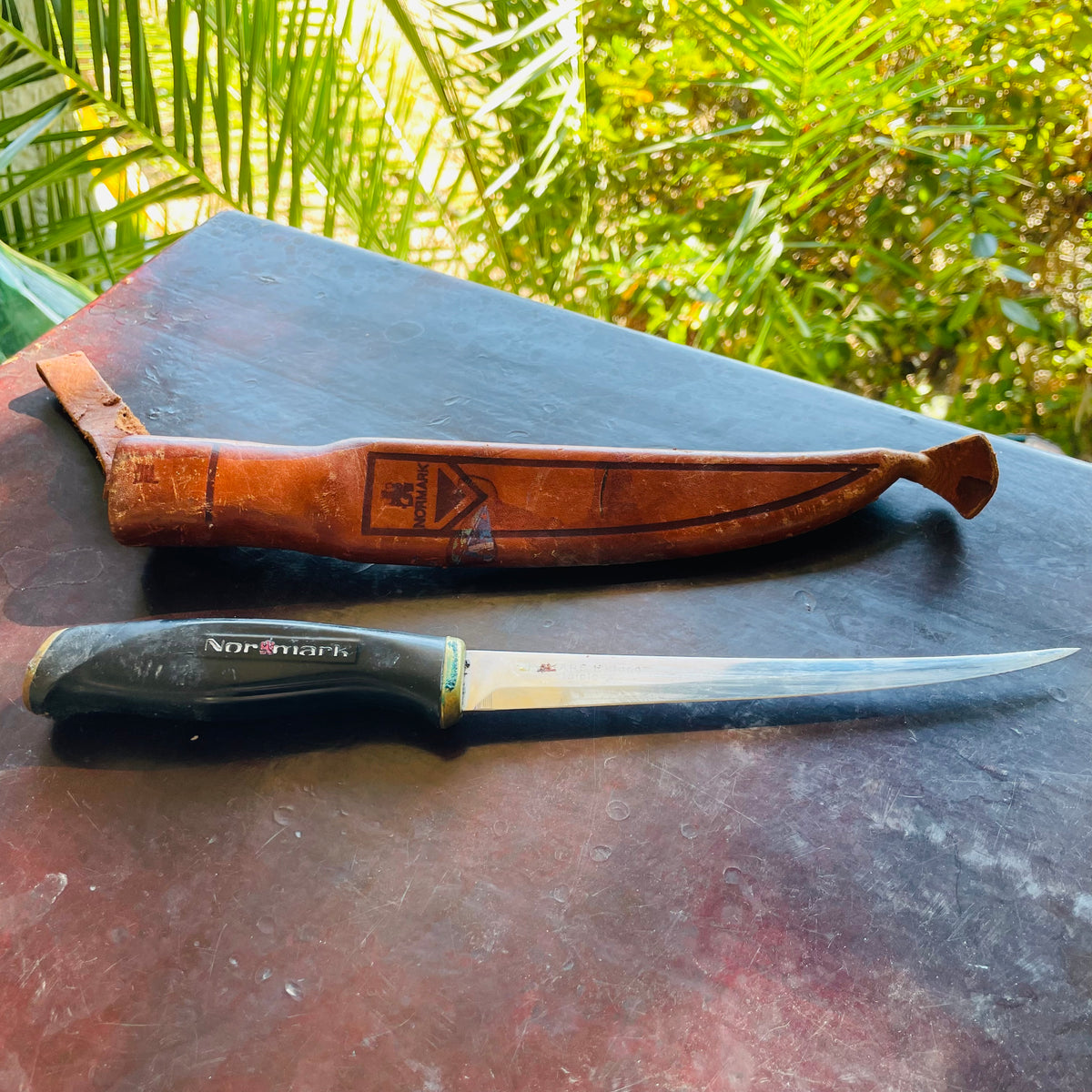 Vintage Normark Finland Stainless Steel Hunting Knife Blade w Leather – Buy  The Way Artiques