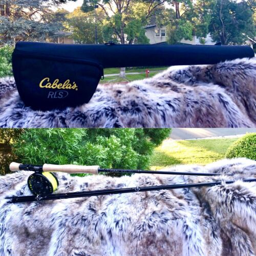 Cabelas 4 pc 9'0 8WT 908-4 Fly Fishing Rod Flying Fish Reel RLS+3 & Ca –  Buy The Way Artiques