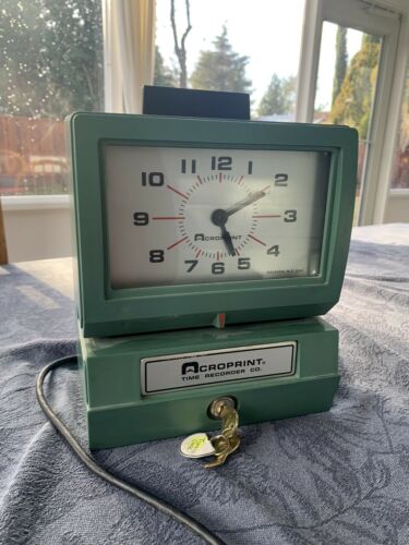 Acroprint Time Recorder Co. Model 125NR4 Time Recording Used