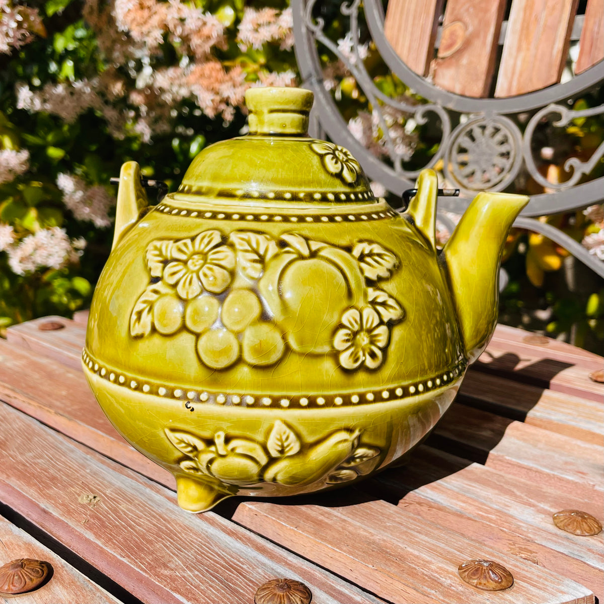 Vintage Small Tea Pot. Made in Japan. Has Beautiful Flowers and Designs. A  One Cup Serving Tea Pot. Cute. 