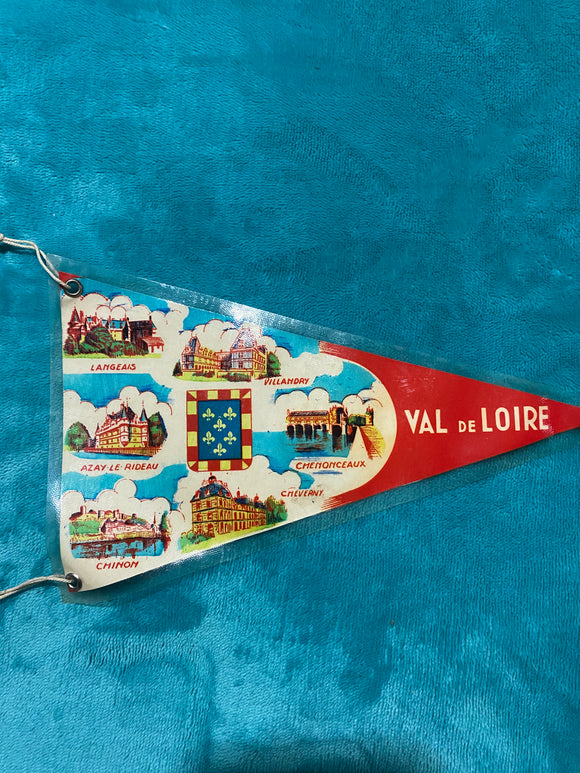 Vintage Val de Loire Collectible Pennant Flag