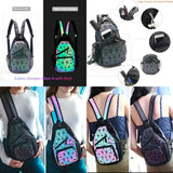 Luminous Geometric Backpack Lightweight Sling Bag Portable Trendy Versatile Chest Bag