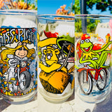 McDonald’s Collectible Muppets Kermit Gonzo Piggy Drinking Glass Cups Set of 4