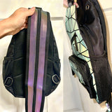 Luminous Geometric Backpack Lightweight Sling Bag Portable Trendy Versatile Chest Bag