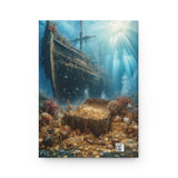 Enchanted Mermaid Sunken Ship Treasure Huntress Hardcover Journal Matte