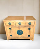 Antique Chinese Wood Storage Cabinet Dresser Furniture w Metal Hardware