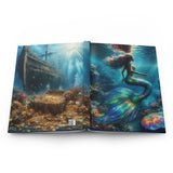 Enchanted Mermaid Sunken Ship Treasure Huntress Hardcover Journal Matte