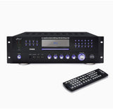 Pyle Home 4 Channel Pre Amplifier Receiver 1000 Watt Compact Rack Mount Home Theater-Stereo Surround Sound Preamp Receiver W/ Audio/Video System, CD/DVD Player, AM/FM Radio, MP3/USB PD1000A