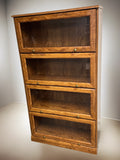 Antique 4 & 6 Section Wood Barrister Lawyers Bookcase Glass Drawers Shelves