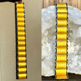 Norway Yellow & Black Enamel Guilloche Sterling Silver Bracelet EM Einar Modah