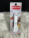 New 4PC Good Cook 19865 White Plastic Heavy Gauge Molded Measuring Spoons