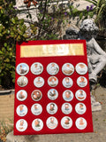 Rare Chairman Mao P.R Chinese Cultural Revolution Porcelain Pin Badge Lot of 25
