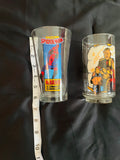 Collectible Drinking Glasses Goonies and The Amazing Spider Man Marvel Lot of 2