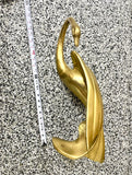 Vintage Solid Brass Gold Tone Bird Swan Hollywood Regency Style Heavy