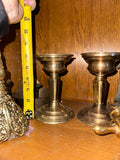 Brass Gold Metal Vintage Antique Candlestick Holders Urn Vase Dolphin Teapot ashtray box Lot of 18