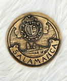 Bronze Medallion Salamanca World Heritage Spanish Patrimonio Humanidad Medallion