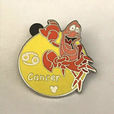 Disney Parks Trade Pin Enamel Zodiac Cancer Sebastian Crab The Little Mermaid
