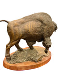 Prairie Spring Douglas Van Howd Solid Bronze Buffalo Bison Western Art Sculpture