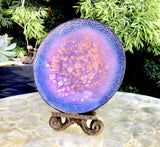 Beautiful Copper + Enamel Hand Painted Plate