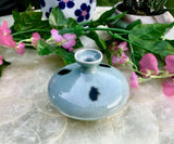 Antique Signed Celadon Crackle Ceramic Asian Vase