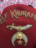 Vintage Elf Khurafeh Mason Shriners Fez Hat Made By Henderson Ames Co. 7 1/4