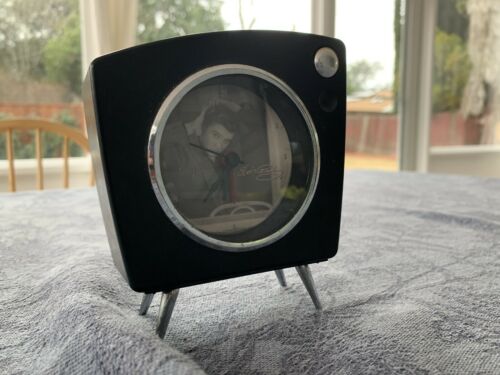 Rare Collectible Elvis Presley Mini TV Clock