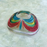 Murano Venezia Made In Italy Rainbow Glass Bowl