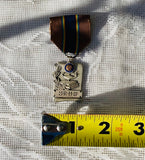 Vintage Signed Sterling & Enamel American Legion S.R.H.S. Medal Badge Pin