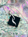 Vintage Estate Black Onyx + Sterling Silver 925 Pendant