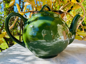 Lipton Tea Hall Usa Teapot Forest Green Vintage Ceramic Tea Pot