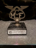 RARE MCF Moto Club De France Car Motorcycle Badge Insigne Mounted Hood Ornament