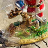 New Art Form Santa Clause Reindeer Training Day Rhinestone Trinket Box 633