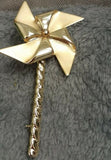 Vintage AJC Spinning Windmill Brooch Gold Tone Hall Marked