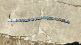 Vintage Signed MD Sterling Silver 925 Blue Fire Opal Link Bracelet Safety Clasp