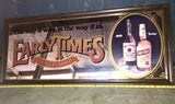 Vintage Bar Sign Early Times Kentucky Bourbon Whisky Mirror Sign 39.5x17.5 Rare