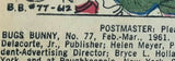Vintage Bugs Bunny Comic Book #77 1961 Original