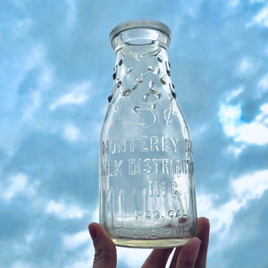 *Monterey Bay Milk Distributers Glass Milk Bottle