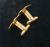 La Mode Goldtone Fan Design Cufflinks