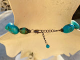 Artisan Chunky Blue Faux Turquoise Stone Beaded Necklace