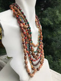 Joan Rivers Seven Strand Multi Color Beaded Tribal Necklace