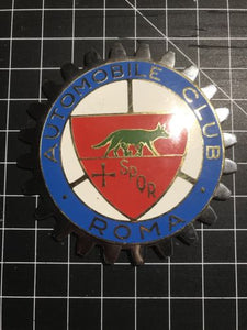 Automobile Club Roma Car Badge