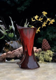 Vintage Signed Edmonton Canadian Art Pottery Red & Brown Glaze Vase Canada Rare