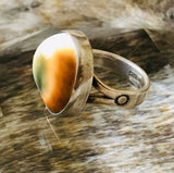 Sterling Silver 925 Snail Operculum Shell Ring Size 5.5